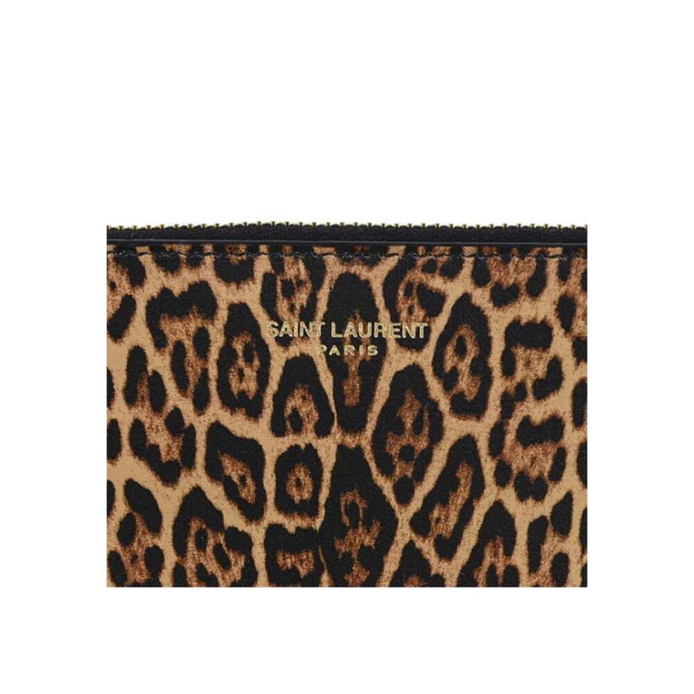 Saint Laurent Leopard Printed Calfskin Leather Small - Picture 4 of 4